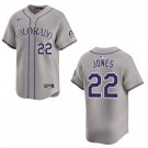 Rockies #22 Nolan Jones Gray Stitched Jersey