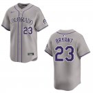 Rockies #23 Kris Bryant Gray Stitched Jersey