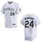 Rockies #24 Ryan McMahon White Stitched Jersey