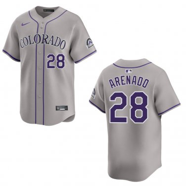Rockies #28 Nolan Arenado Gray Stitched Jersey