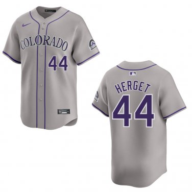 Rockies #44 Jimmy Herget Gray Stitched Jersey