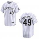 Rockies #49 Antonio Senzatela White Stitched Jersey