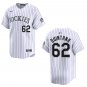 Rockies #62 Jose Quintana White Stitched Jersey