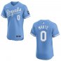 Royals #0 Starling Marte Light Blue Stitched Jersey