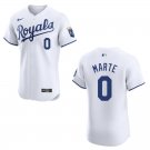 Royals #0 Starling Marte White Stitched Jersey