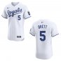 Royals #5 George Brett White Stitched Jersey