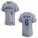 Royals #6 Willie Wilson Gray Stitched Jersey