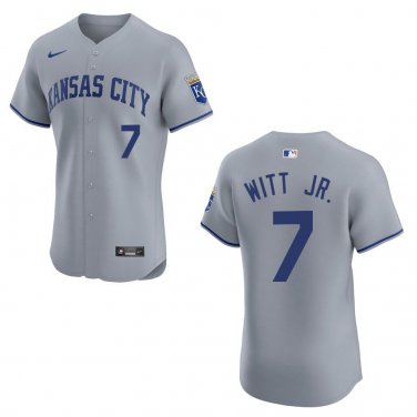 Royals #7 Bobby Witt Gray Stitched Jersey