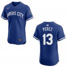 Royals #13 Salvador Perez Royal Blue Stitched Jersey
