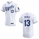 Royals #13 Salvador Perez White Stitched Jersey