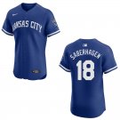 Royals #18 Bret Saberhagen Royal Blue Stitched Jersey