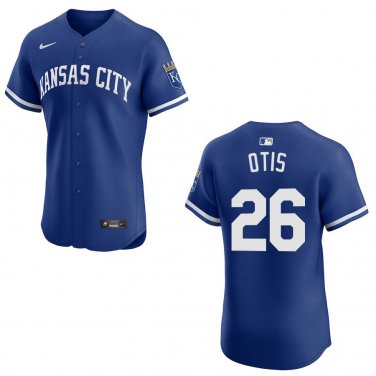 Royals #26 Amos Otis  Royal Blue Stitched Jersey