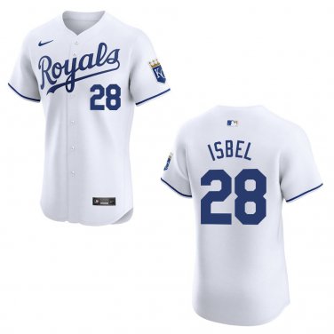 Royals #28 Kyle Isbel White Stitched Jersey