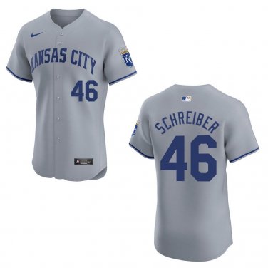 Royals #46 John Schreiber Gray Stitched Jersey