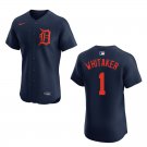 Tigers #1 Lou Whitaker Navy Stitched Jersey