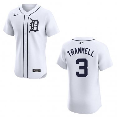 Tigers #3 Alan Trammell White Stitched Jersey