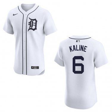 Tigers #6 AI Kaline White Stitched Jersey