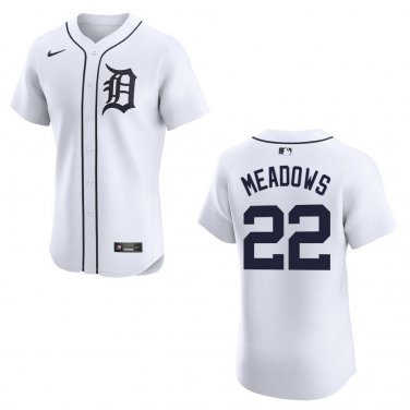 Tigers #22 Parker Meadows White Stitched Jersey