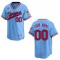 Twins #00 Custom Name And Number Light Blue Throwback Stitched Jersey