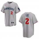 Twins #2 Brooks Lee Gray Stitched Jersey