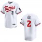 Twins #2 Brooks Lee White Stitched Jersey