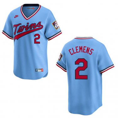 Twins #2 Kody Clemens Light Blue Throwback Stitched Jersey