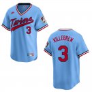Twins #3 Harmon Killebrew Light Blue Throwback Stitched Jersey