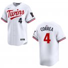 Twins #4 Carlos Correa White Stitched Jersey