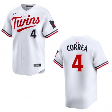 Twins #4 Carlos Correa White Stitched Jersey