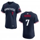 Twins #7 Joe Mauer Navy Stitched Jersey