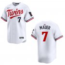 Twins #7 Joe Mauer White Stitched Jersey