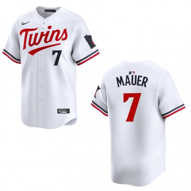 Twins #7 Joe Mauer White Stitched Jersey