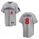 Twins #8 Christian Vazquez Gray Stitched Jersey