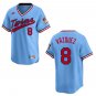 Twins #8 Christian Vazquez Light Blue Throwback Stitched Jersey