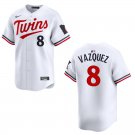 Twins #8 Christian Vazquez White Stitched Jersey