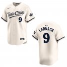 Twins #9 Trevor Larnach Cream Stitched Jersey