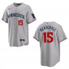Twins #15 Luke Keaschall Gray Stitched Jersey