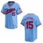 Twins #15 Luke Keaschall Light Blue Throwback Stitched Jersey