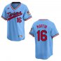 Twins #16 Austin Martin Light Blue Throwback Stitched Jersey