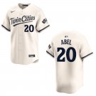 Twins #20 Mick Abel Cream Stitched Jersey