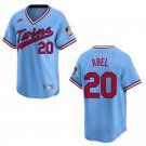 Twins #20 Mick Abel Light Blue Throwback Stitched Jersey