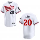 Twins #20 Mick Abel White Stitched Jersey