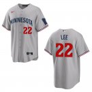 Twins #22 Brooks Lee Gray Stitched Jersey