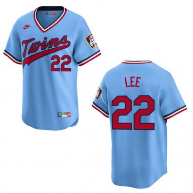 Twins #22 Brooks Lee Light Blue Throwback Stitched Jersey