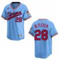 Twins #28 Bert Blyleven Light Blue Throwback Stitched Jersey
