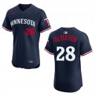 Twins #28 Bert Blyleven Navy Stitched Jersey