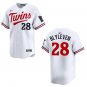 Twins #28 Bert Blyleven White Stitched Jersey