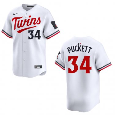 Twins #34 Kirby Puckett White Stitched Jersey