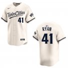 Twins #41 Joe Ryan Cream Stitched Jersey