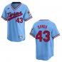 Twins #43 Anthony Banda Light Blue Throwback Stitched Jersey